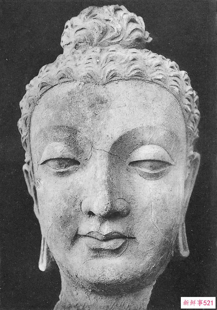 热瓦克佛寺遗址出土的壁画，阿富汗哈达佛遗址出土