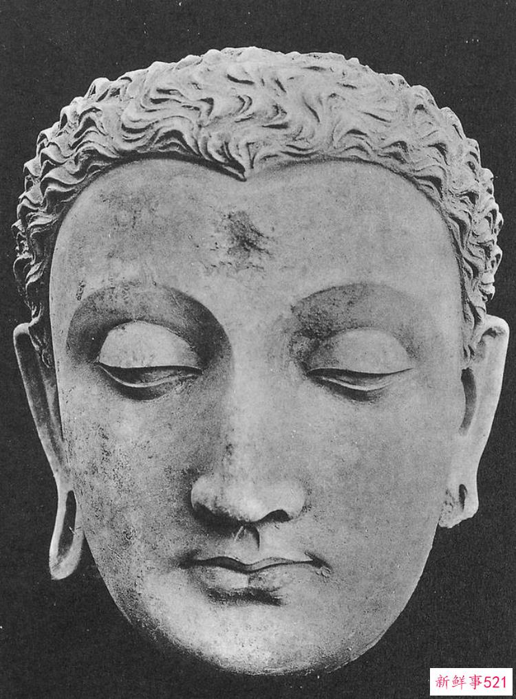 热瓦克佛寺遗址出土的壁画，阿富汗哈达佛遗址出土