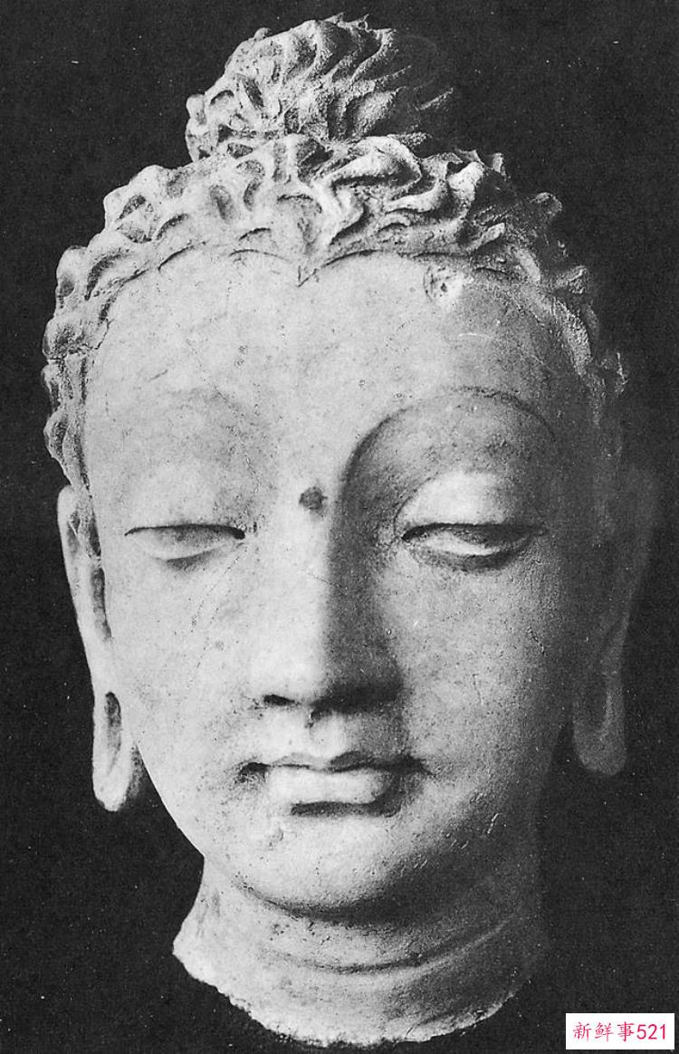 热瓦克佛寺遗址出土的壁画，阿富汗哈达佛遗址出土