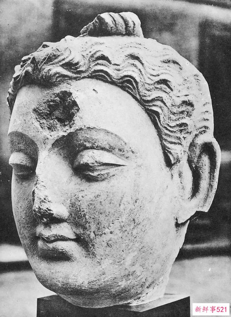 热瓦克佛寺遗址出土的壁画，阿富汗哈达佛遗址出土