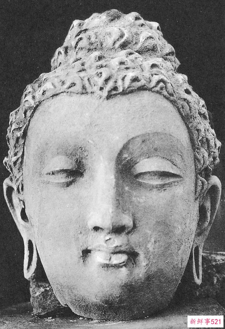 热瓦克佛寺遗址出土的壁画，阿富汗哈达佛遗址出土