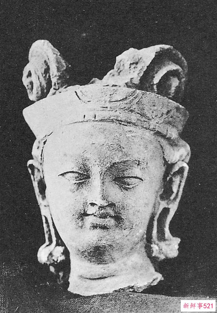 热瓦克佛寺遗址出土的壁画，阿富汗哈达佛遗址出土