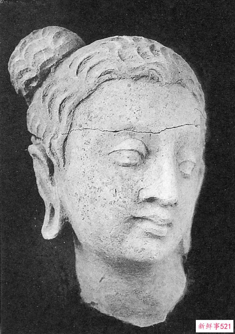 热瓦克佛寺遗址出土的壁画，阿富汗哈达佛遗址出土