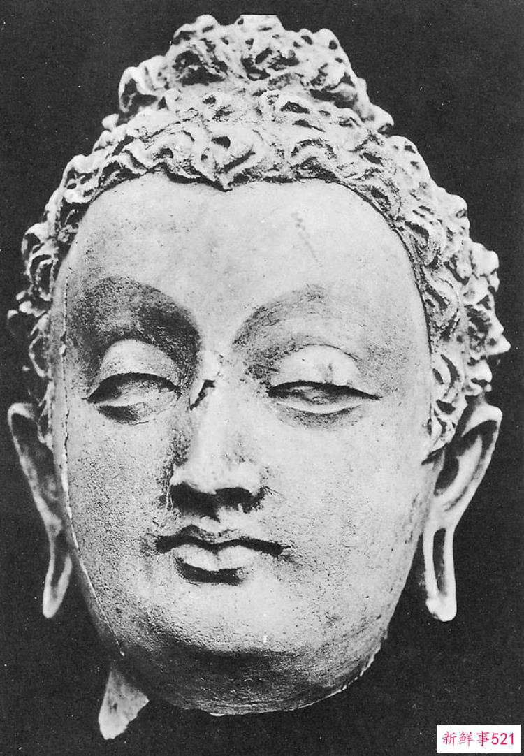 热瓦克佛寺遗址出土的壁画，阿富汗哈达佛遗址出土