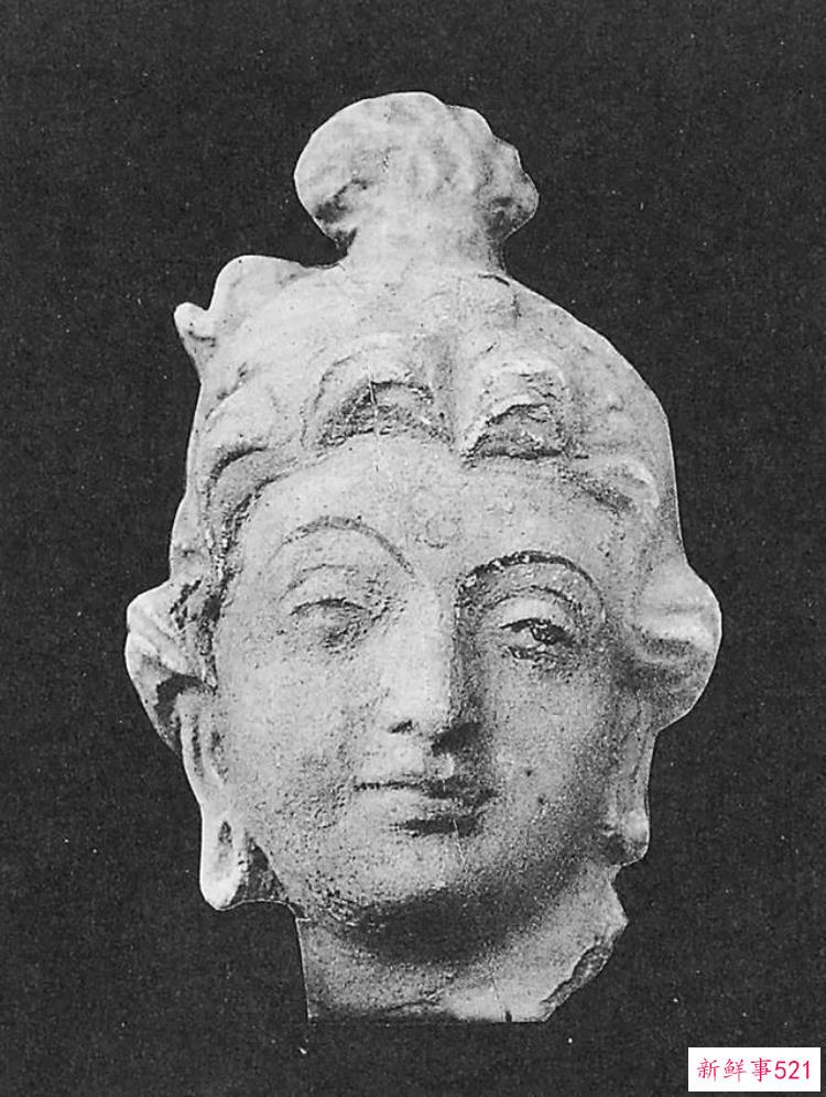 热瓦克佛寺遗址出土的壁画，阿富汗哈达佛遗址出土