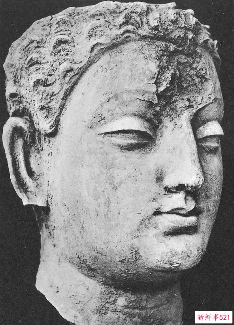 热瓦克佛寺遗址出土的壁画，阿富汗哈达佛遗址出土