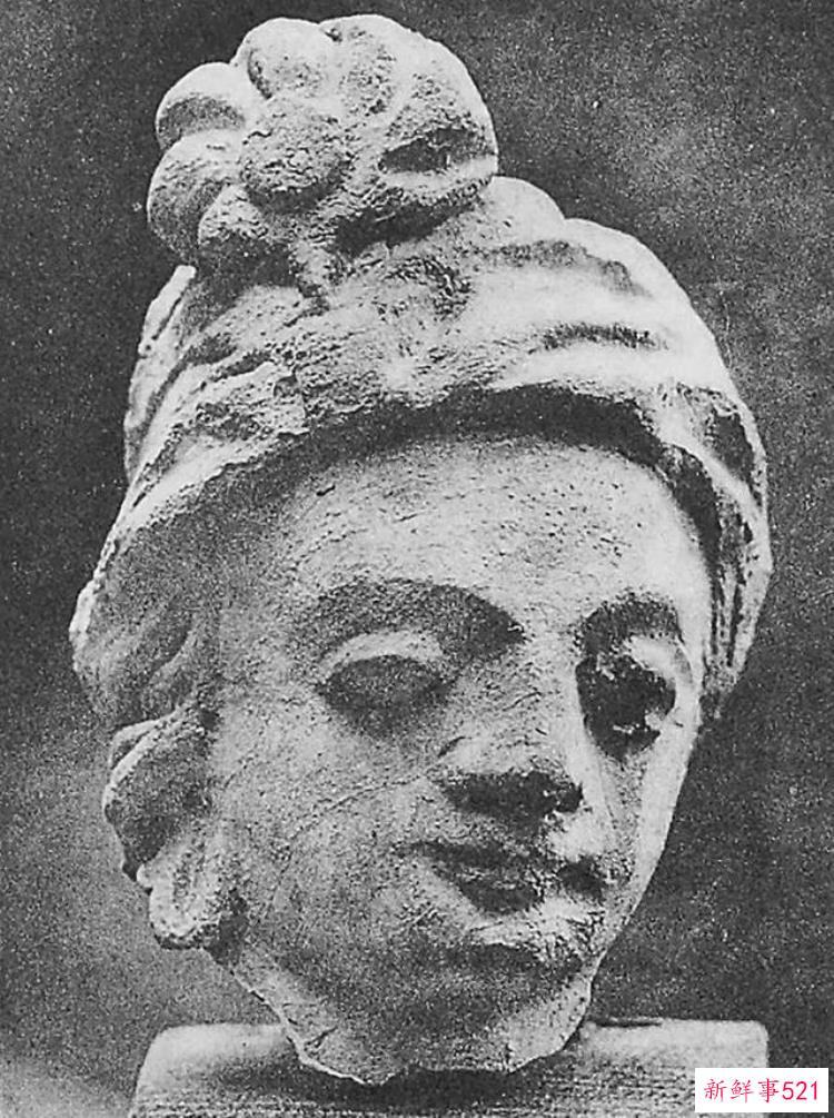 热瓦克佛寺遗址出土的壁画，阿富汗哈达佛遗址出土