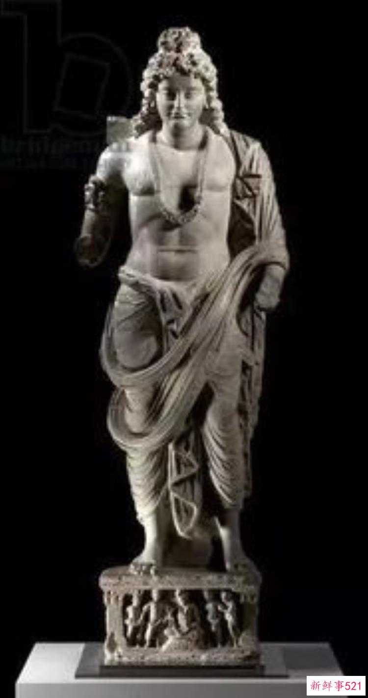 热瓦克佛寺遗址出土的壁画,阿富汗哈达佛遗址出土