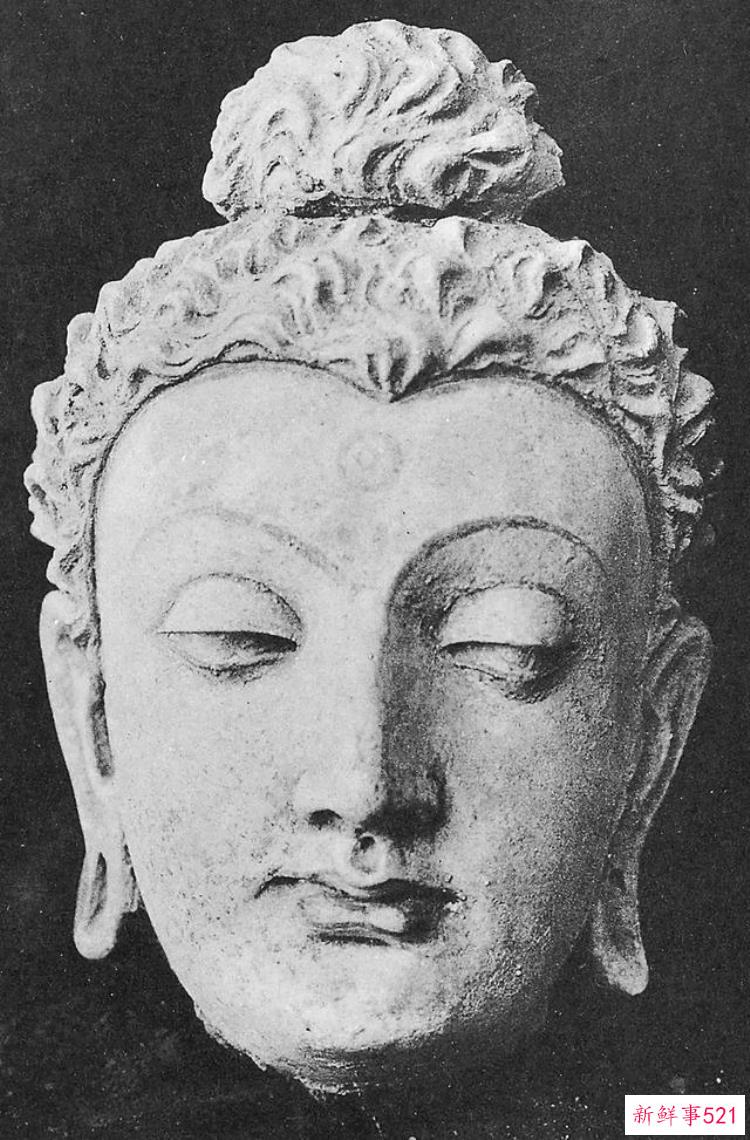 热瓦克佛寺遗址出土的壁画，阿富汗哈达佛遗址出土