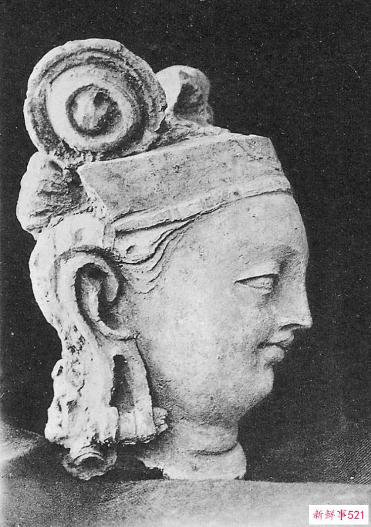 热瓦克佛寺遗址出土的壁画，阿富汗哈达佛遗址出土