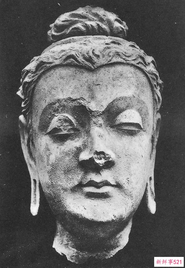 热瓦克佛寺遗址出土的壁画，阿富汗哈达佛遗址出土