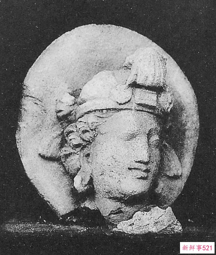 热瓦克佛寺遗址出土的壁画，阿富汗哈达佛遗址出土