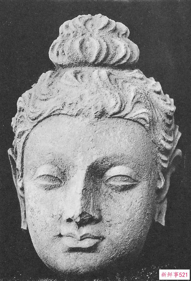 热瓦克佛寺遗址出土的壁画，阿富汗哈达佛遗址出土