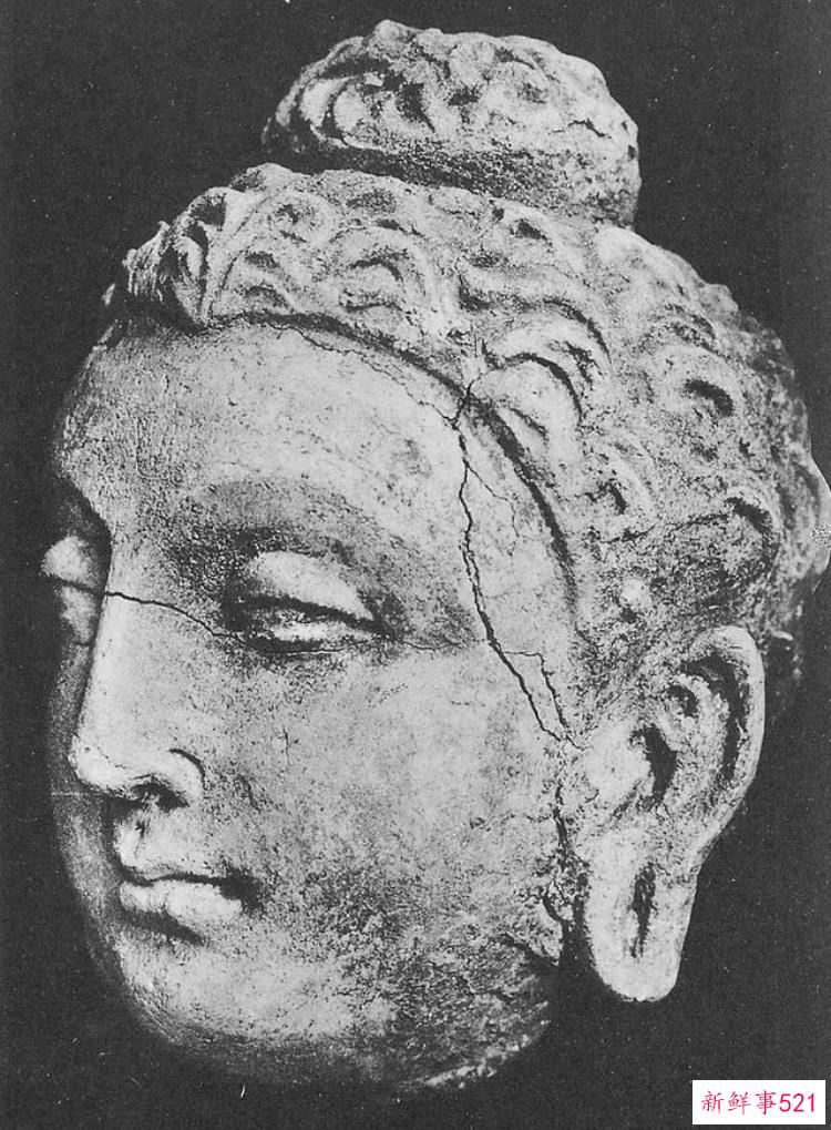 热瓦克佛寺遗址出土的壁画，阿富汗哈达佛遗址出土