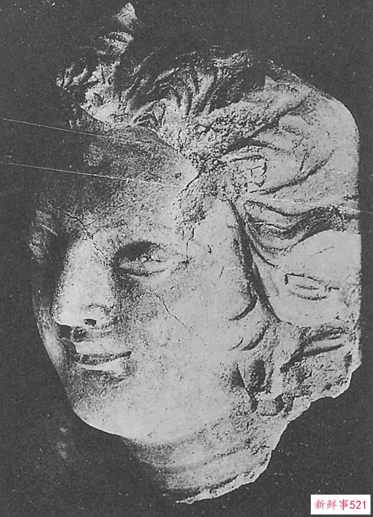 热瓦克佛寺遗址出土的壁画，阿富汗哈达佛遗址出土