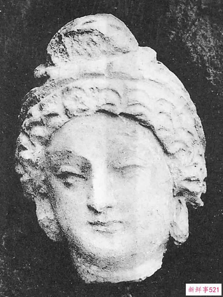 热瓦克佛寺遗址出土的壁画，阿富汗哈达佛遗址出土