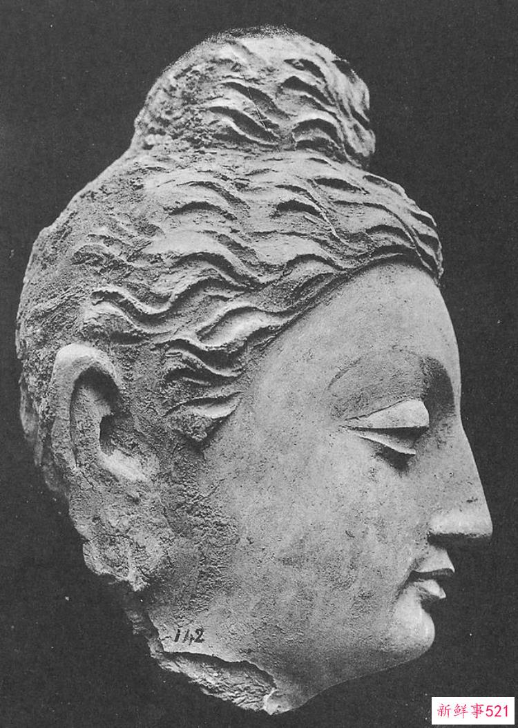 热瓦克佛寺遗址出土的壁画，阿富汗哈达佛遗址出土