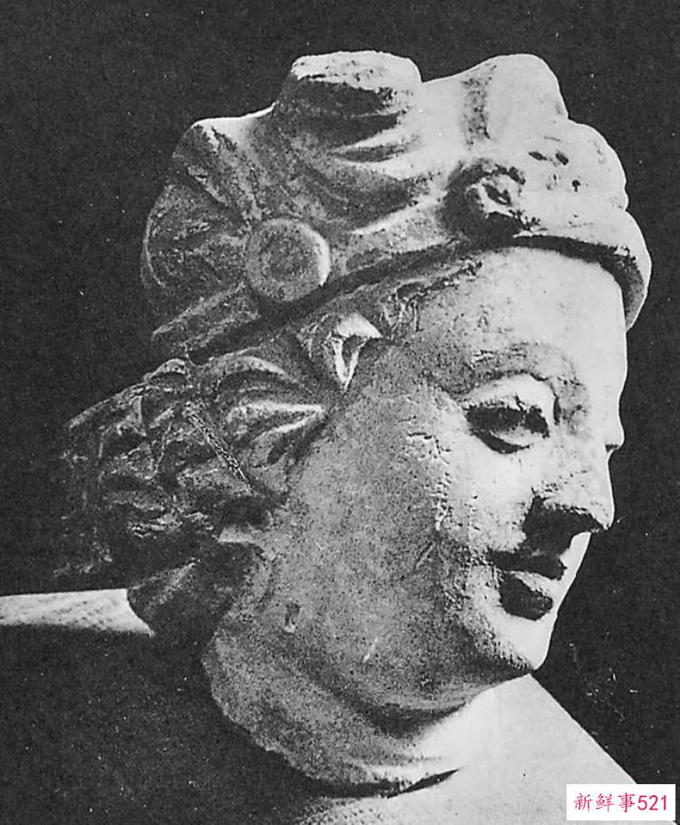 热瓦克佛寺遗址出土的壁画，阿富汗哈达佛遗址出土