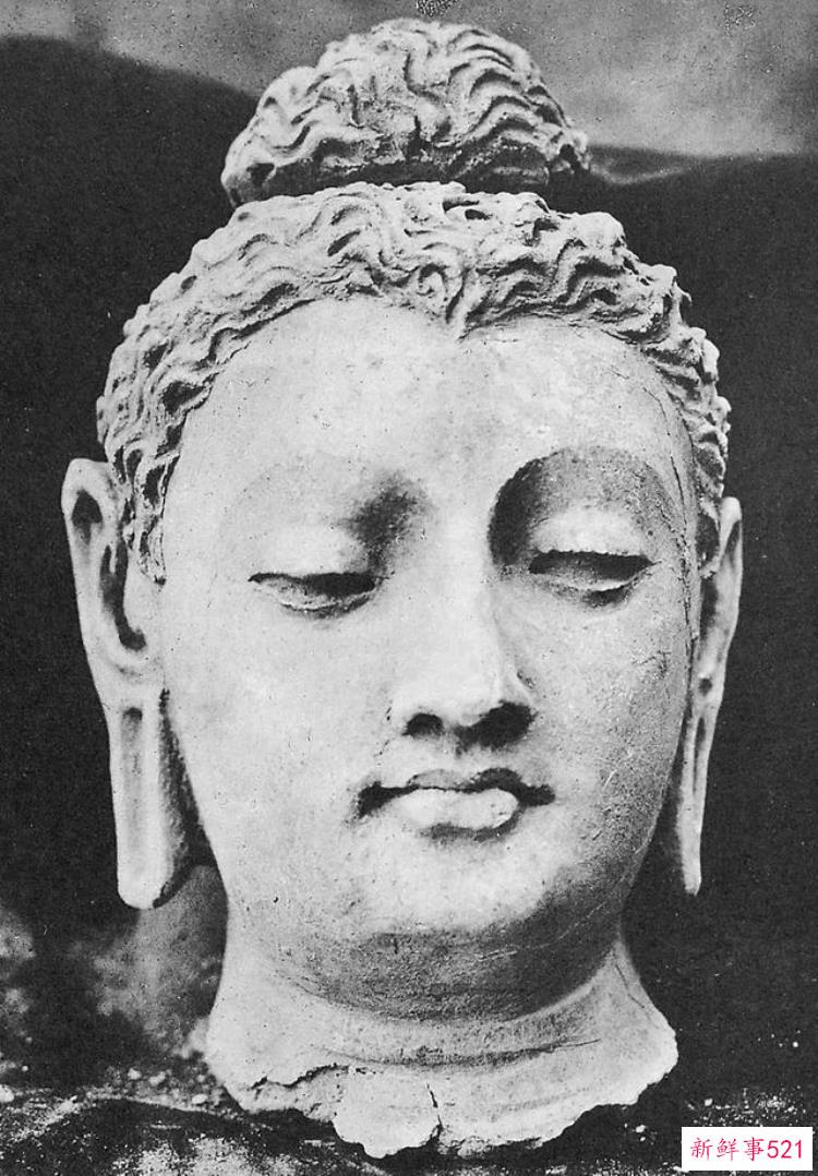 热瓦克佛寺遗址出土的壁画，阿富汗哈达佛遗址出土