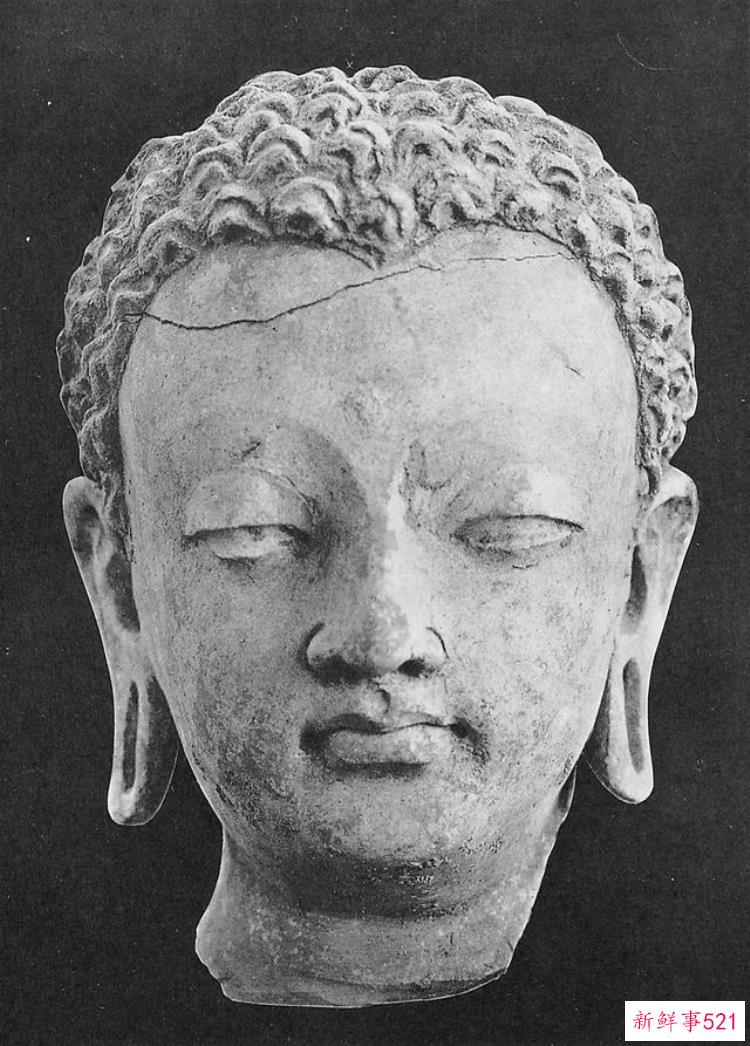 热瓦克佛寺遗址出土的壁画，阿富汗哈达佛遗址出土