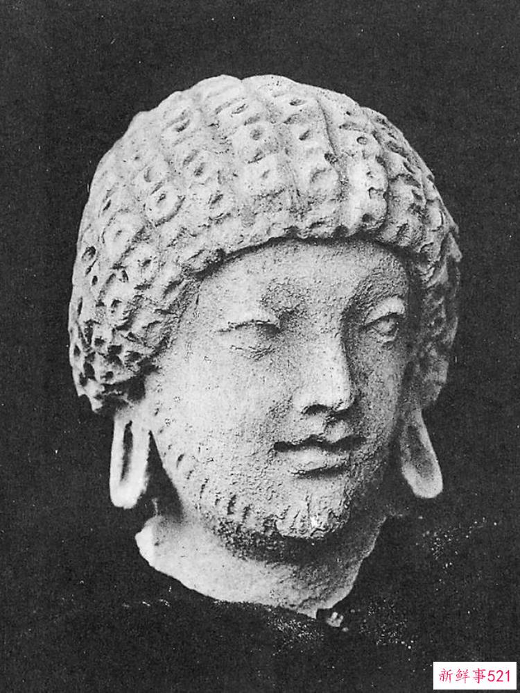 热瓦克佛寺遗址出土的壁画，阿富汗哈达佛遗址出土