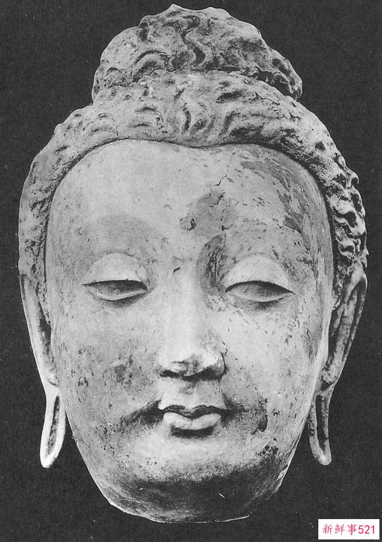 热瓦克佛寺遗址出土的壁画，阿富汗哈达佛遗址出土