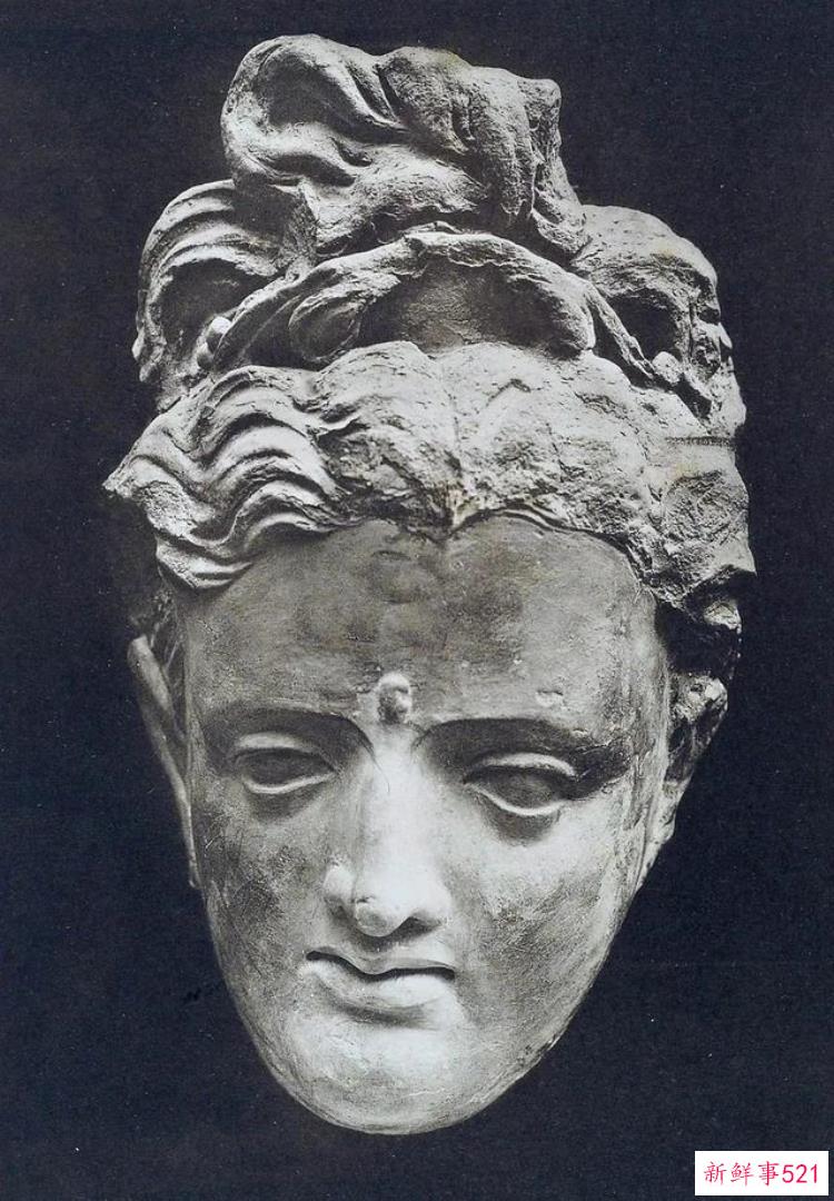 热瓦克佛寺遗址出土的壁画，阿富汗哈达佛遗址出土