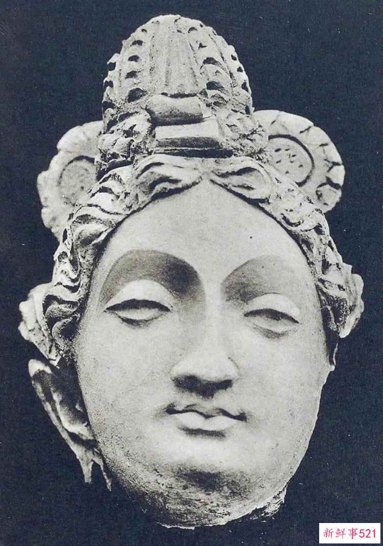 热瓦克佛寺遗址出土的壁画，阿富汗哈达佛遗址出土