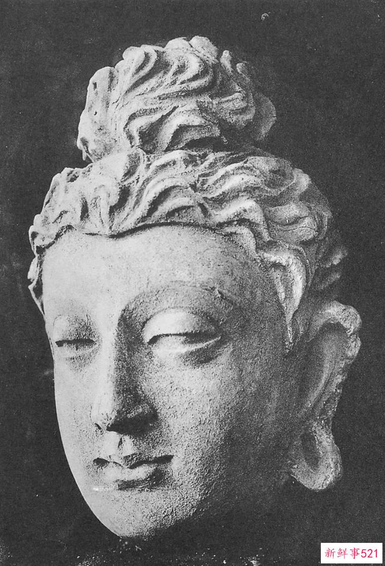 热瓦克佛寺遗址出土的壁画，阿富汗哈达佛遗址出土