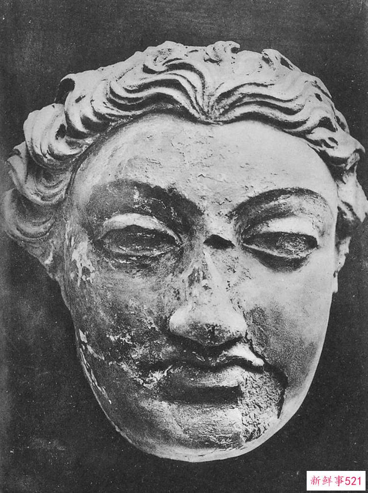 热瓦克佛寺遗址出土的壁画，阿富汗哈达佛遗址出土