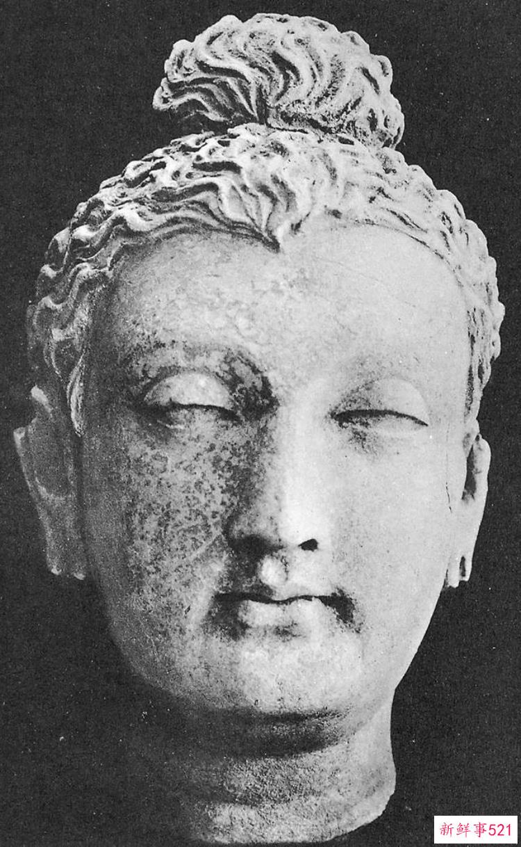 热瓦克佛寺遗址出土的壁画，阿富汗哈达佛遗址出土