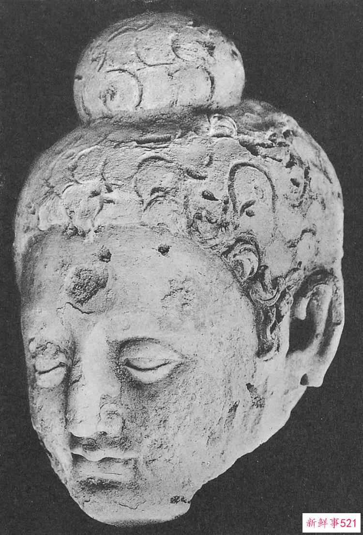 热瓦克佛寺遗址出土的壁画，阿富汗哈达佛遗址出土