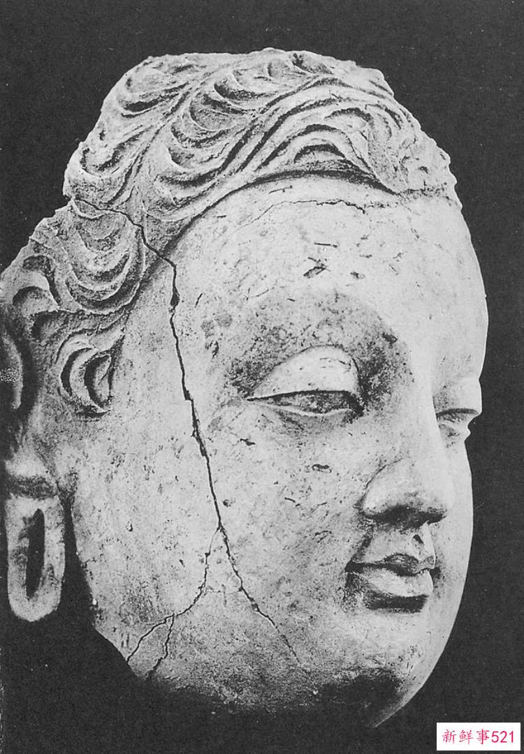 热瓦克佛寺遗址出土的壁画，阿富汗哈达佛遗址出土