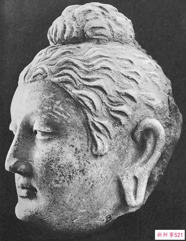 热瓦克佛寺遗址出土的壁画，阿富汗哈达佛遗址出土