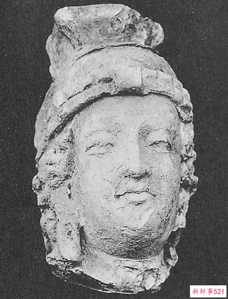 热瓦克佛寺遗址出土的壁画，阿富汗哈达佛遗址出土