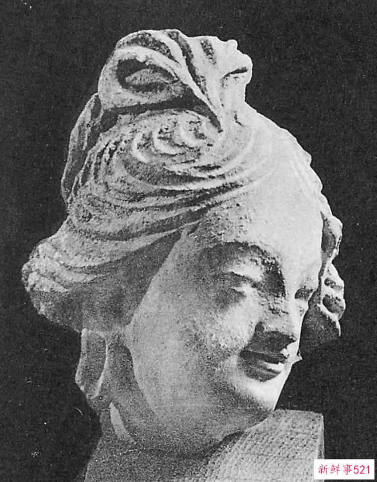 热瓦克佛寺遗址出土的壁画，阿富汗哈达佛遗址出土