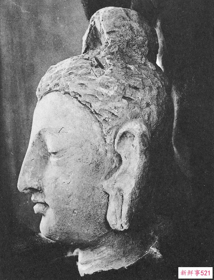 热瓦克佛寺遗址出土的壁画，阿富汗哈达佛遗址出土