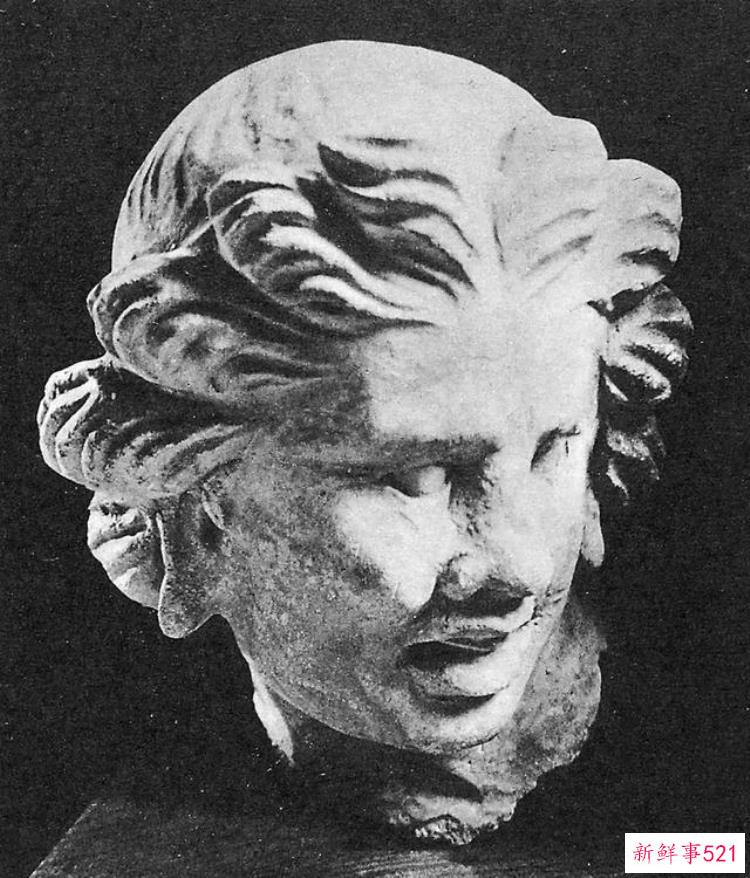 热瓦克佛寺遗址出土的壁画，阿富汗哈达佛遗址出土