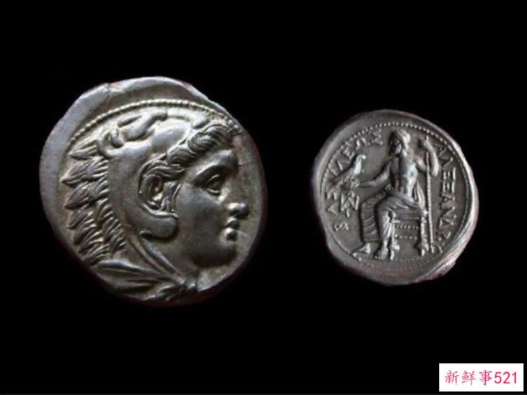 古希腊亚历山大三世银币，考古专家研究罗马的金币