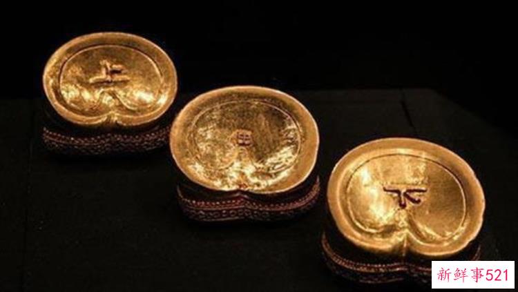 海昏侯墓出土的马蹄金，江西南昌发现海昏侯墓