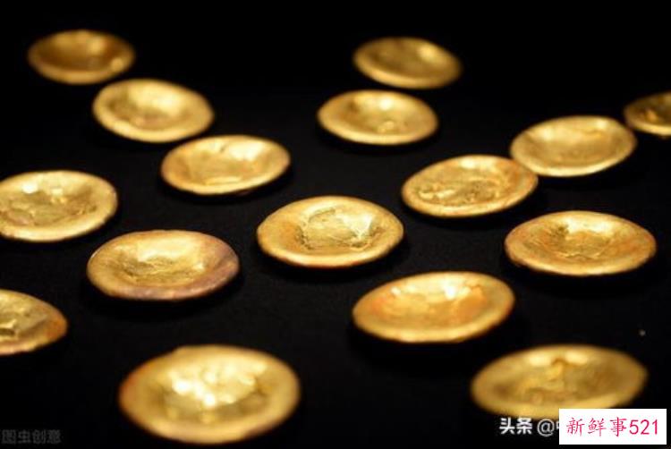 海昏侯墓出土的马蹄金，江西南昌发现海昏侯墓