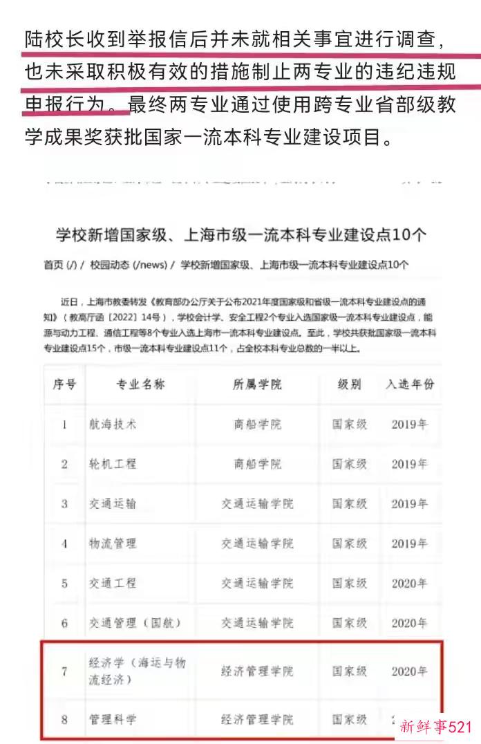 上海海事大学女教授实名举报校长