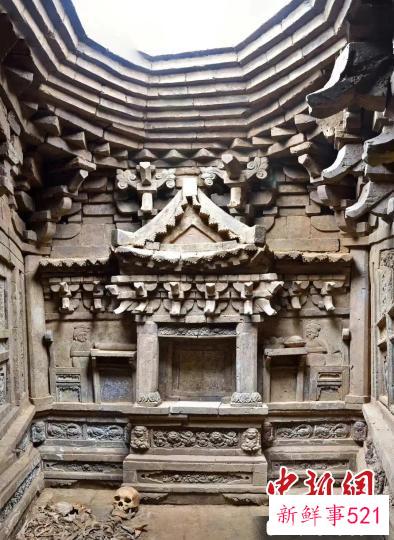 墓室北壁。　山西省考古研究院供图