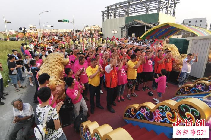 2019年，南安凤山寺“广泽尊王”金身赴台巡香。　南安台港澳办供图