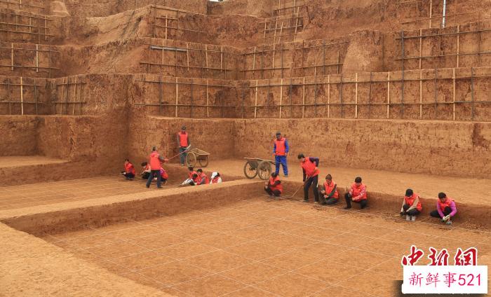 洛南夜塬遗址发掘工作照。　陕西省考古研究院供图