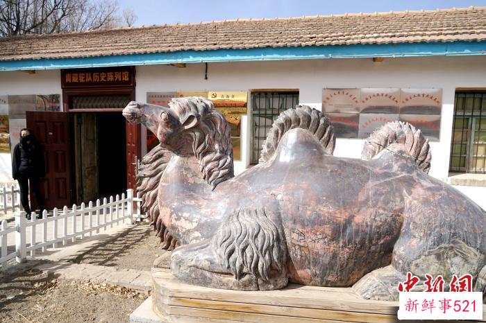 图为莫河驼场青藏驼队历史陈列馆门前一景。　李隽 摄