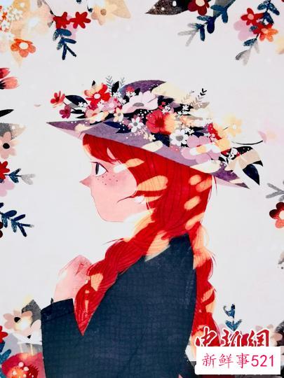 图为国际插画艺术作品展。　陈文 摄