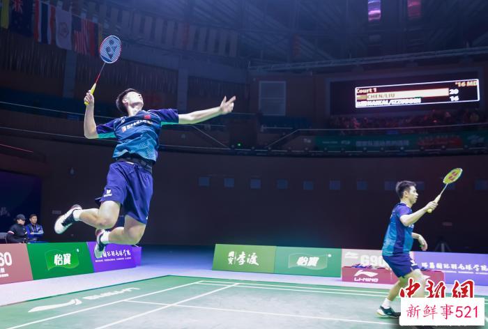图为本次大师赛男双决赛现场。　魏东升 摄