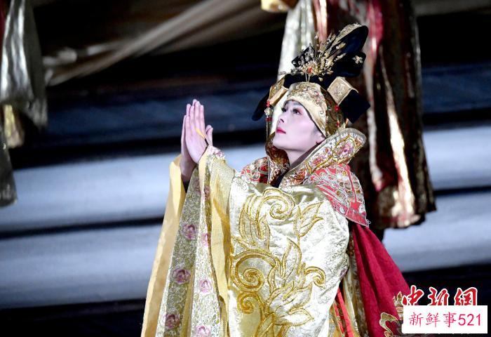 3月17日，西藏拉萨，《文成公主》大型史诗剧演出现场。　李林 摄