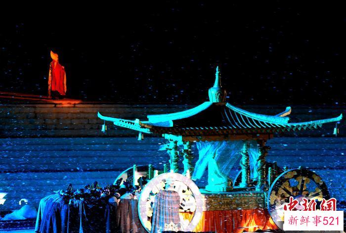 3月17日，西藏拉萨，《文成公主》大型史诗剧演出现场。　李林 摄